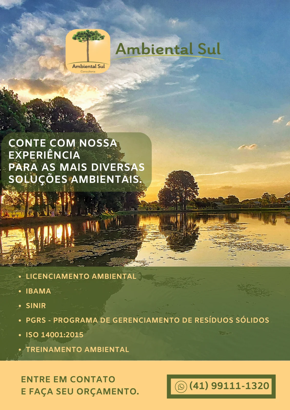 Panfleto de serviços
